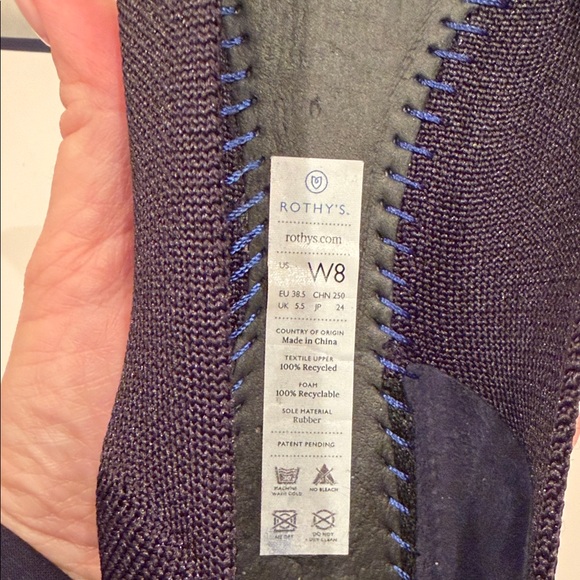 Rothy's Black and Blue Flats - Picture 4 of 6